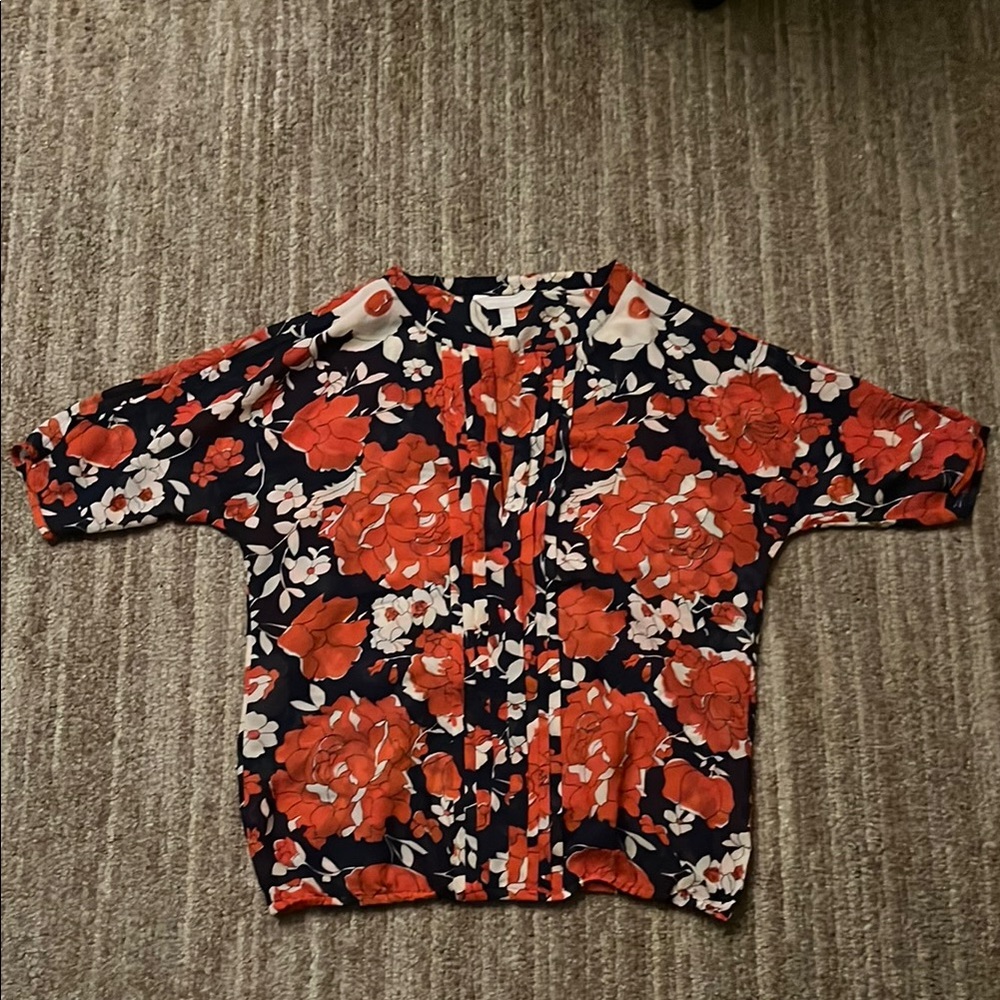 Floral Button-Up Blouse